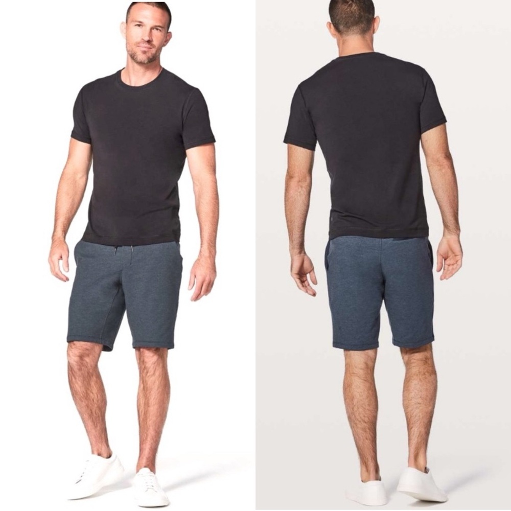 Lululemon City Sweat Short *9.5" - Heathered True Navy Size M Gym Lounge Casual - Picture 2 of 14